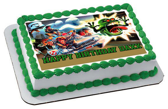 Ghostbusters 3 Edible Birthday Cake Topper OR Cupcake Topper, Decor - Edible Prints On Cake (Edible Cake &Cupcake Topper)