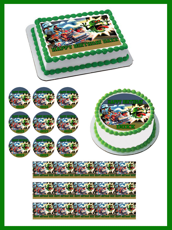 Ghostbusters 3 Edible Birthday Cake Topper OR Cupcake Topper, Decor - Edible Prints On Cake (Edible Cake &Cupcake Topper)