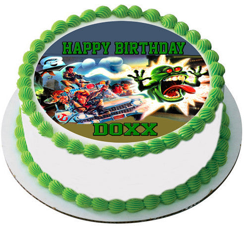 Ghostbusters 3 Edible Birthday Cake Topper OR Cupcake Topper, Decor - Edible Prints On Cake (Edible Cake &Cupcake Topper)