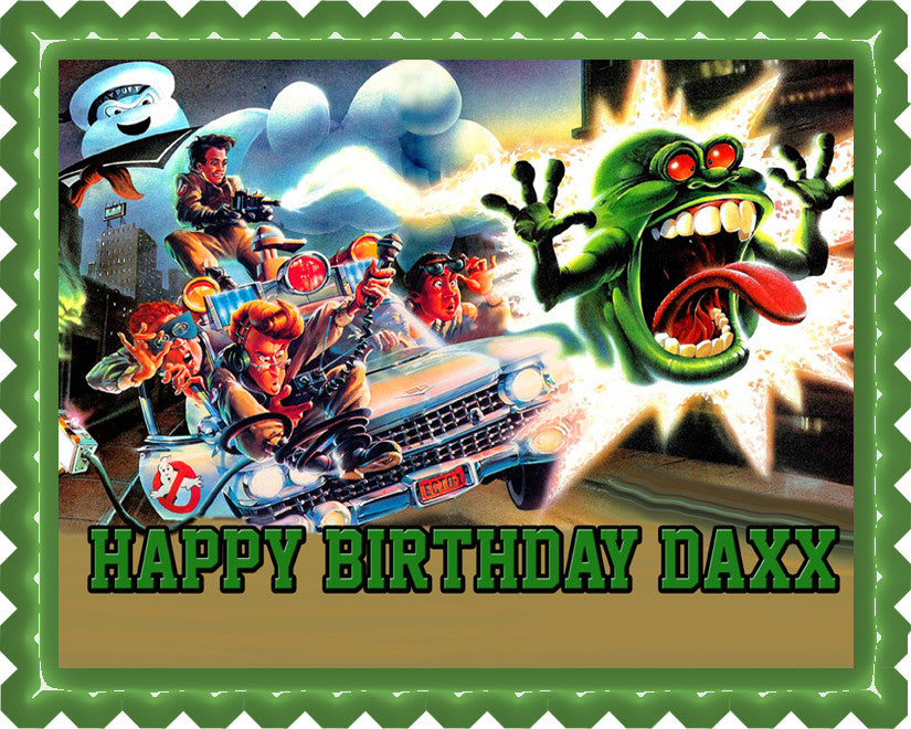 Ghostbusters 3 Edible Birthday Cake Topper OR Cupcake Topper, Decor - Edible Prints On Cake (Edible Cake &Cupcake Topper)