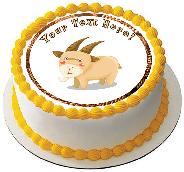 Goat - Edible Cake Topper, Cupcake Toppers, Strips