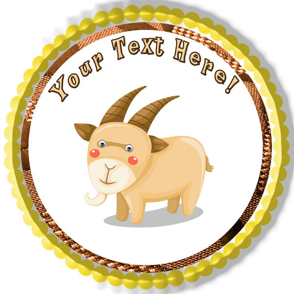 Goat - Edible Cake Topper, Cupcake Toppers, Strips