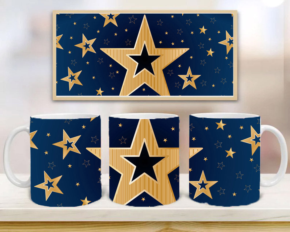 Gold Star Night Mug, Birthday Gift, Custom Mug Gift for Mom, Anniversary Gift for Her/Him, Valentine's day gifts
