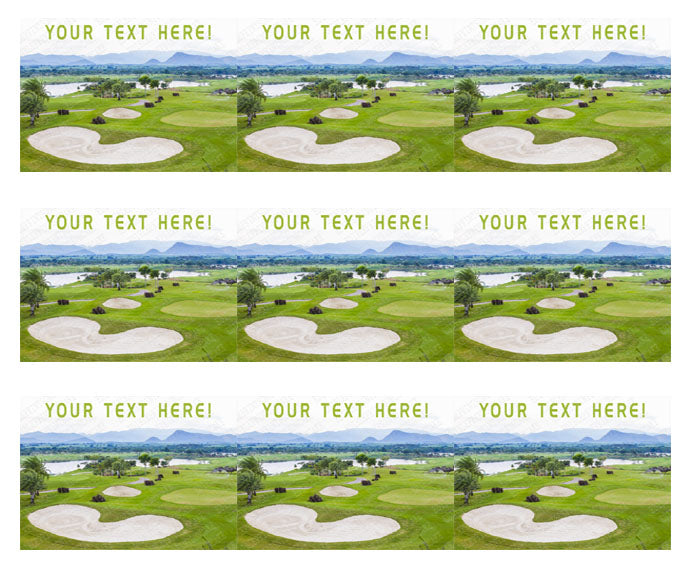 Golf - Edible Cake Topper, Cupcake Toppers, Strips