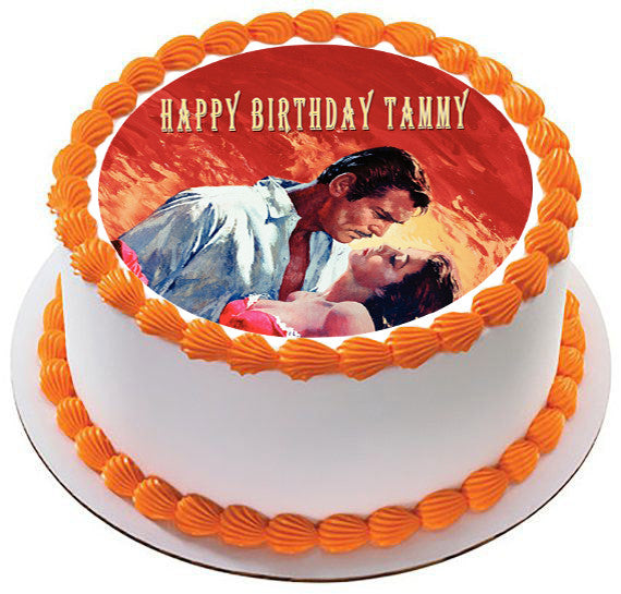 Gone With The Wind Edible Birthday Cake Topper OR Cupcake Topper, Decor - Edible Prints On Cake (Edible Cake &Cupcake Topper)