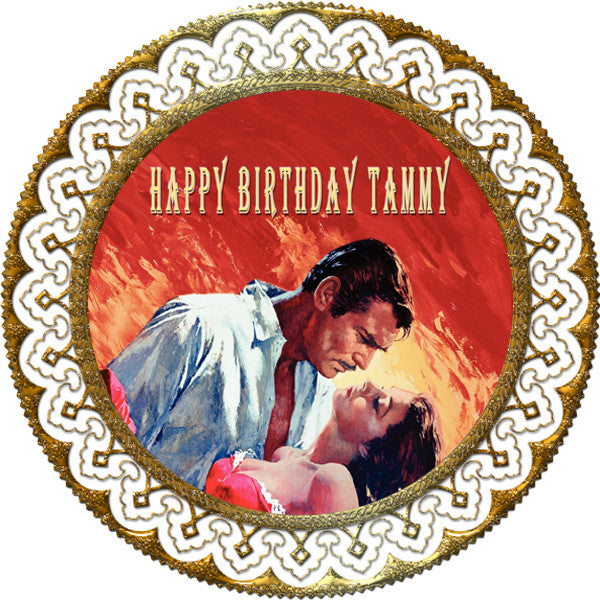 Gone With The Wind Edible Birthday Cake Topper OR Cupcake Topper, Decor - Edible Prints On Cake (Edible Cake &Cupcake Topper)