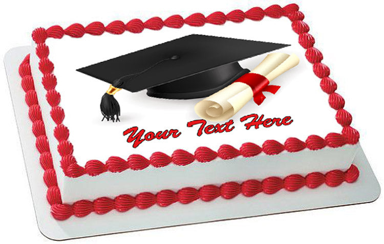 Graduation - Edible Cake Topper OR Cupcake Topper, Decor