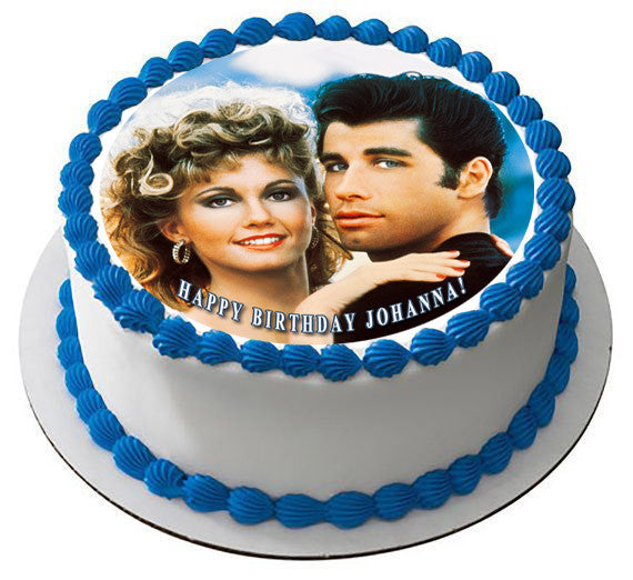 Grease Edible Birthday Cake Topper OR Cupcake Topper, Decor - Edible Prints On Cake (Edible Cake &Cupcake Topper)
