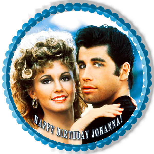 Grease Edible Birthday Cake Topper OR Cupcake Topper, Decor - Edible Prints On Cake (Edible Cake &Cupcake Topper)