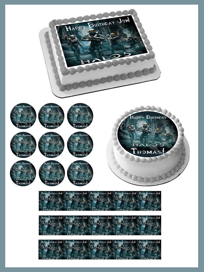 Halo 5 Guardians Edible Birthday Cake Topper OR Cupcake Topper, Decor - Edible Prints On Cake (Edible Cake &Cupcake Topper)