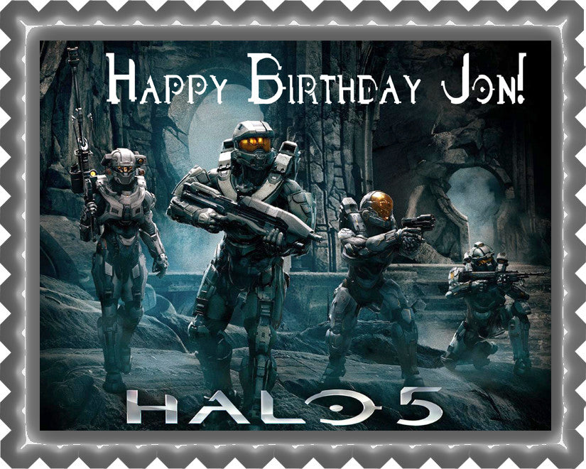 Halo 5 Guardians Edible Birthday Cake Topper OR Cupcake Topper, Decor - Edible Prints On Cake (Edible Cake &Cupcake Topper)