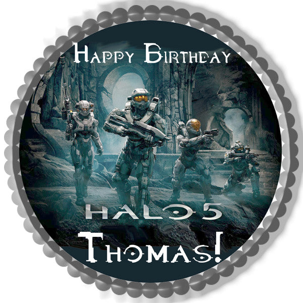 Halo 5 Guardians Edible Birthday Cake Topper OR Cupcake Topper, Decor - Edible Prints On Cake (Edible Cake &Cupcake Topper)