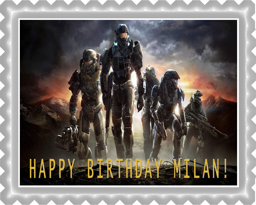 Halo Reach (Nr1) - Edible Cake Topper OR Cupcake Topper, Decor