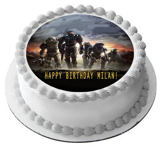 Halo Reach (Nr1) - Edible Cake Topper OR Cupcake Topper, Decor