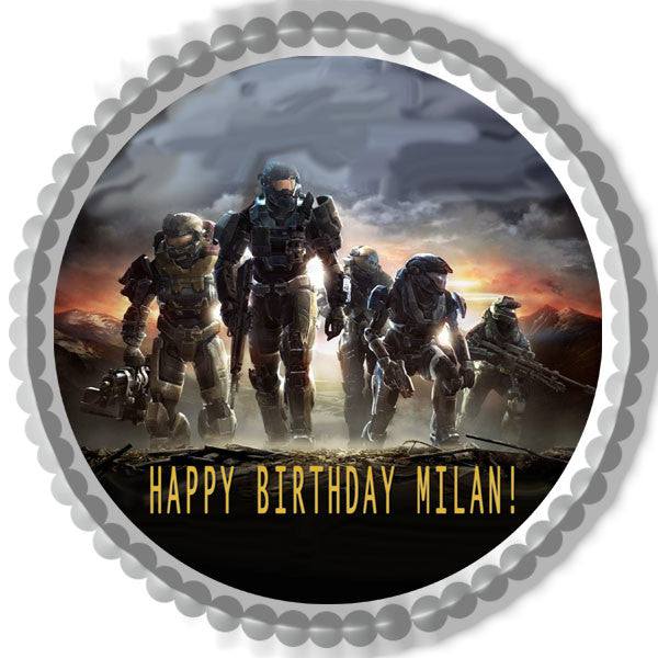 Halo Reach (Nr1) - Edible Cake Topper OR Cupcake Topper, Decor