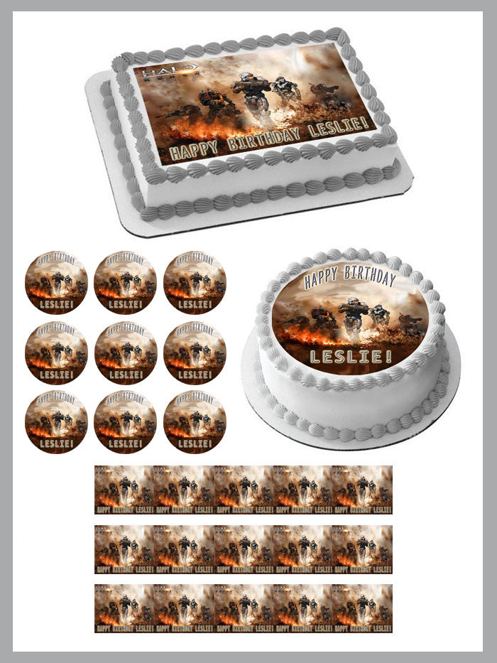 HALO REACH (Nr2) - Edible Cake Topper OR Cupcake Topper, Decor