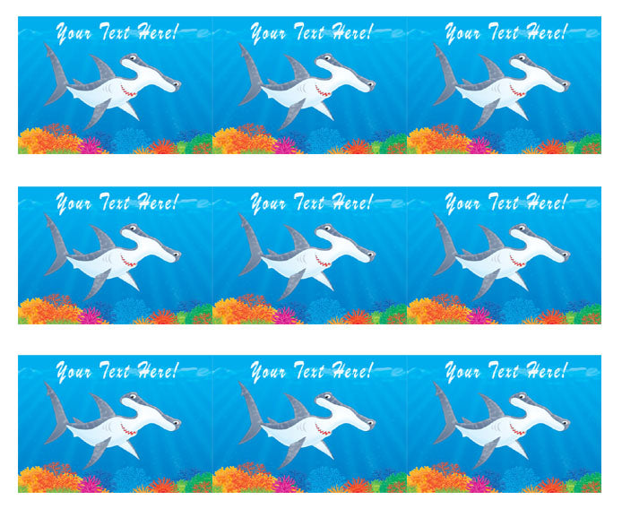 Hammer Headed Shark - Edible Cake Topper, Cupcake Toppers, Strips