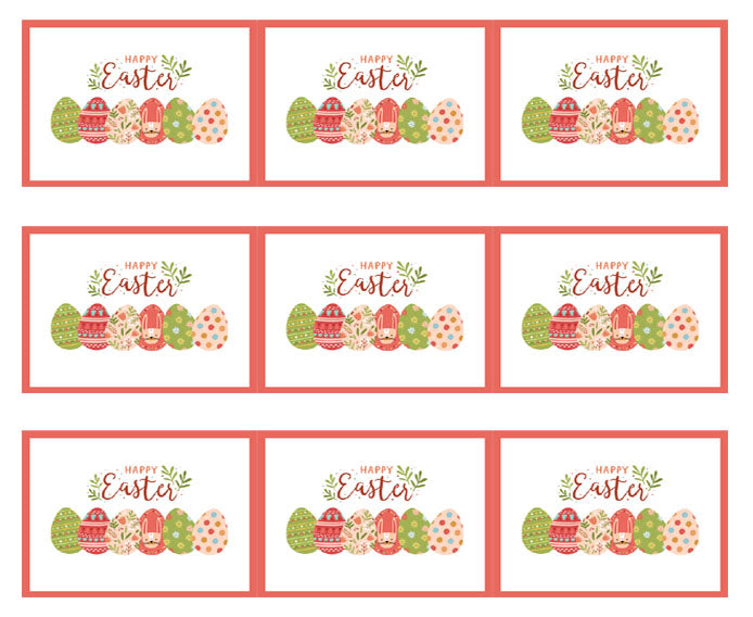 Happy Easter (Nr2) - Edible Cake Topper, Cupcake Toppers, Strips