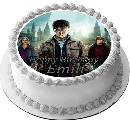 Harry Potter Edible Birthday Cake Topper OR Cupcake Topper, Decor - Edible Prints On Cake (Edible Cake &Cupcake Topper)