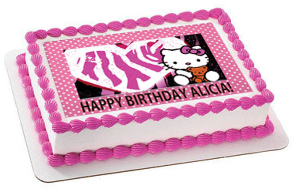 Hello Kitty and Bear - Edible Cake Topper OR Cupcake Topper, Decor