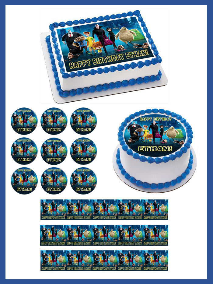 Hotel Transylvania Edible Birthday Cake Topper OR Cupcake Topper, Decor - Edible Prints On Cake (Edible Cake &Cupcake Topper)