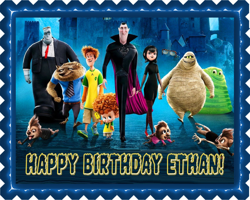 Hotel Transylvania Edible Birthday Cake Topper OR Cupcake Topper, Decor - Edible Prints On Cake (Edible Cake &Cupcake Topper)