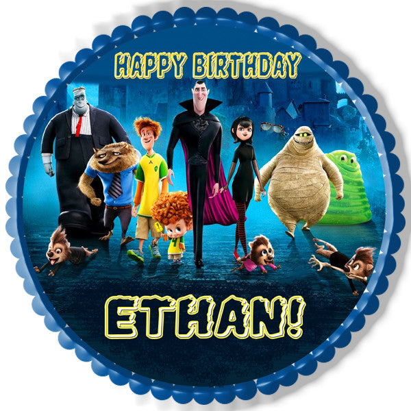 Hotel Transylvania Edible Birthday Cake Topper OR Cupcake Topper, Decor - Edible Prints On Cake (Edible Cake &Cupcake Topper)