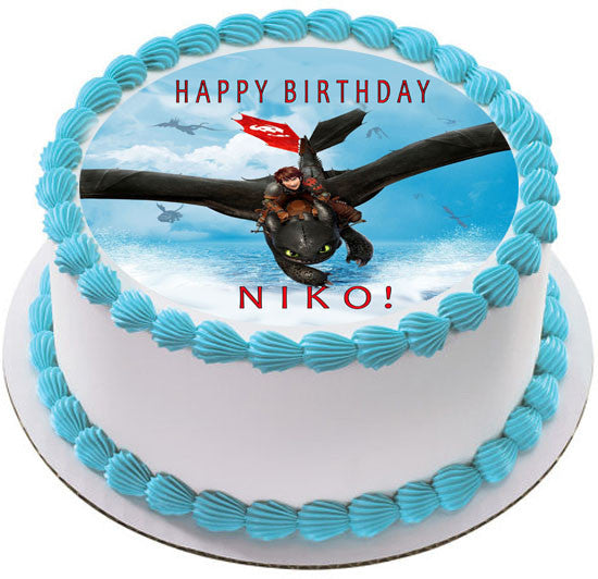 How To Train Your Dragon - Edible Cake Topper OR Cupcake Topper, Decor