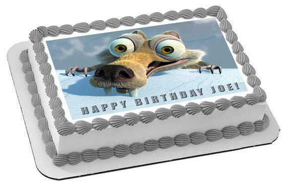 Ice Age 5 C Collision Course Edible Birthday Cake Topper OR Cupcake Topper, Decor - Edible Prints On Cake (Edible Cake &Cupcake Topper)