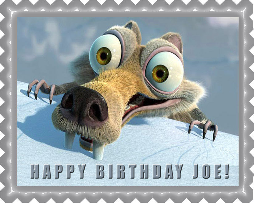 Ice Age 5 C Collision Course Edible Birthday Cake Topper OR Cupcake Topper, Decor - Edible Prints On Cake (Edible Cake &Cupcake Topper)