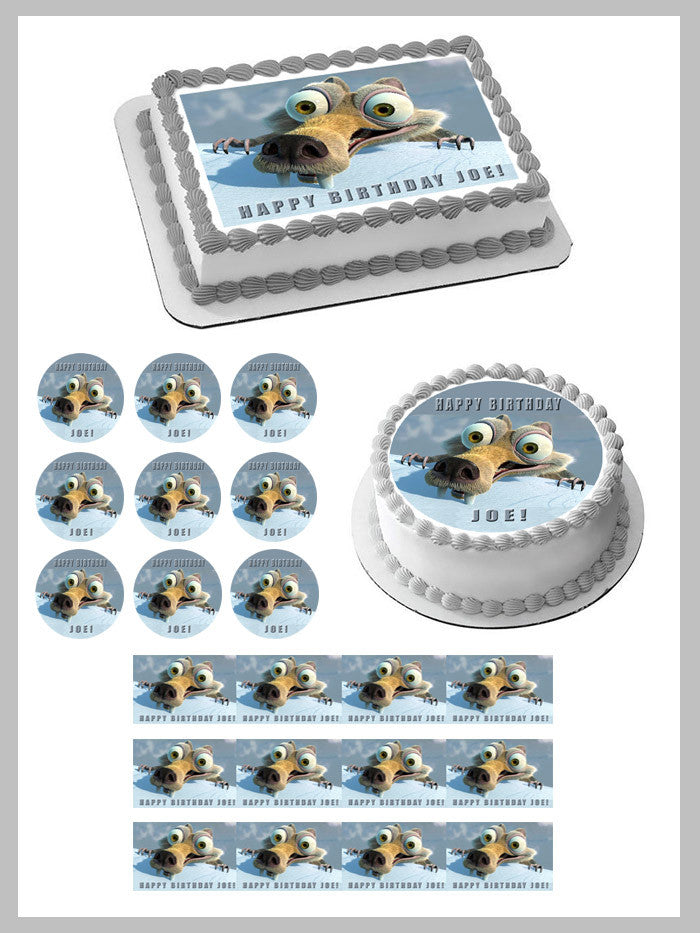 Ice Age 5 C Collision Course Edible Birthday Cake Topper OR Cupcake Topper, Decor - Edible Prints On Cake (Edible Cake &Cupcake Topper)
