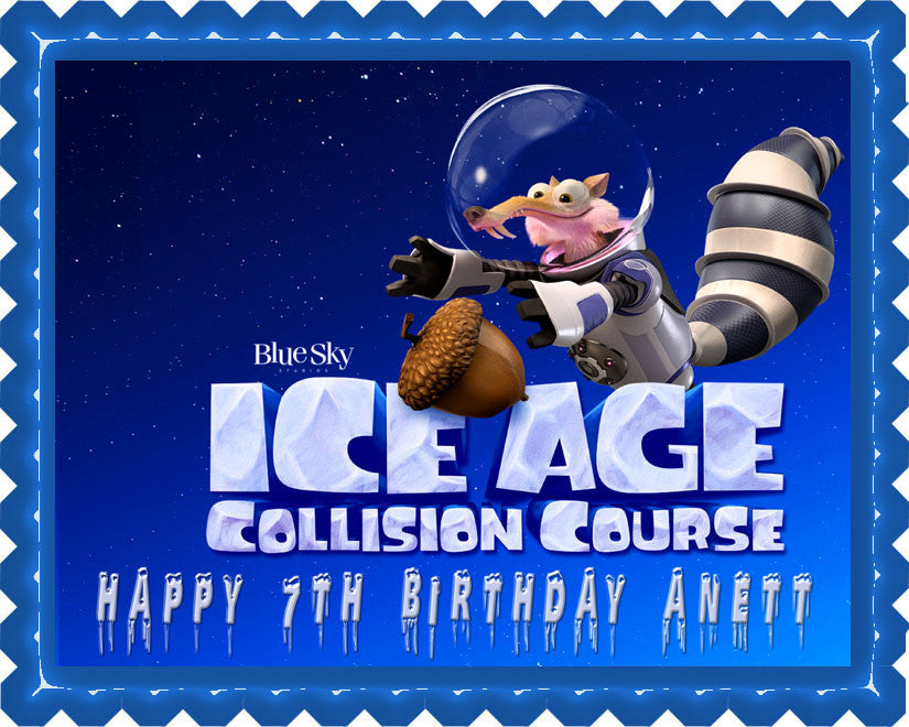 Ice Age 5 B Collision Course - Edible Birthday Cake Topper OR Cupcake Topper, Decor