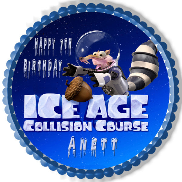 Ice Age 5 B Collision Course Edible Birthday Cake Topper OR Cupcake Topper, Decor - Edible Prints On Cake (Edible Cake &Cupcake Topper)