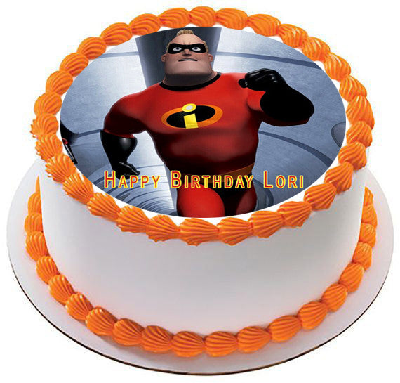 INCREDIBLES 2 Edible Birthday Cake Topper OR Cupcake Topper, Decor - Edible Prints On Cake (Edible Cake &Cupcake Topper)