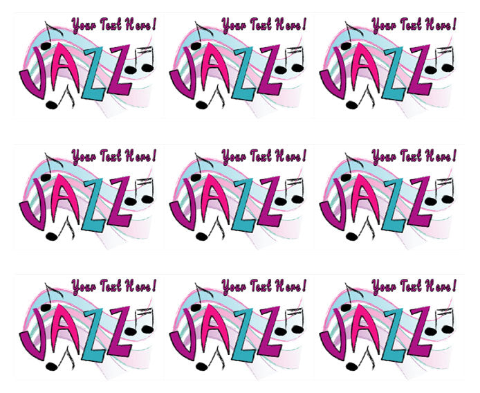 Jazz - Edible Cake Topper, Cupcake Toppers, Strips
