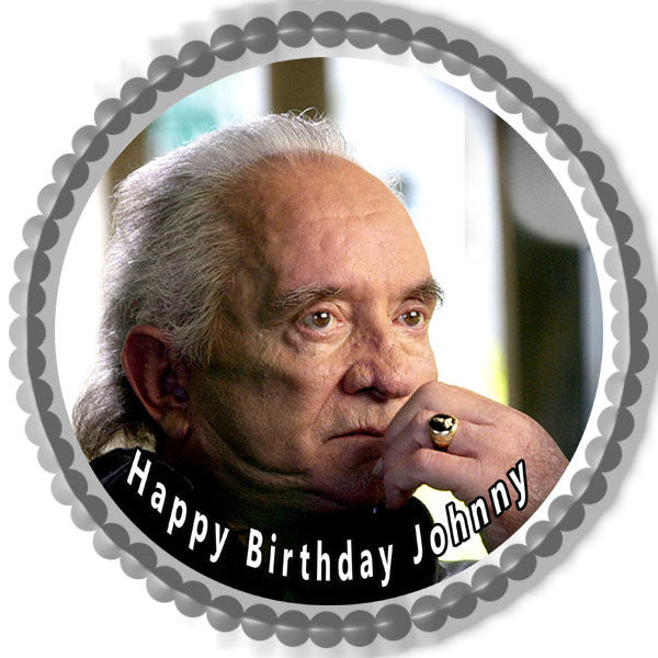 Johnny Cash (Nr1) - Edible Cake Topper OR Cupcake Topper, Decor