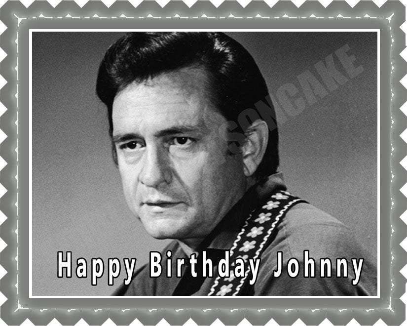 Johnny Cash (Nr2) - Edible Cake Topper OR Cupcake Topper, Decor