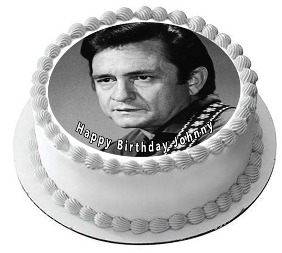 Johnny Cash (Nr2) - Edible Cake Topper OR Cupcake Topper, Decor