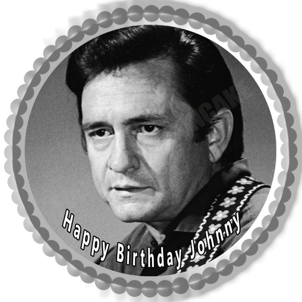 Johnny Cash (Nr2) - Edible Cake Topper OR Cupcake Topper, Decor