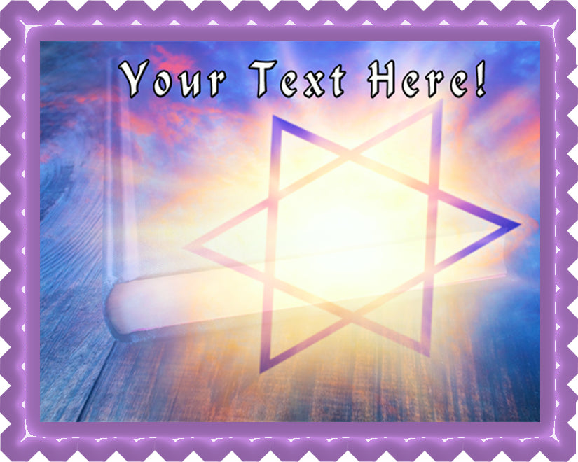 Judaism Church Traditional Symbols - Edible Cake Topper, Cupcake Toppers, Strips