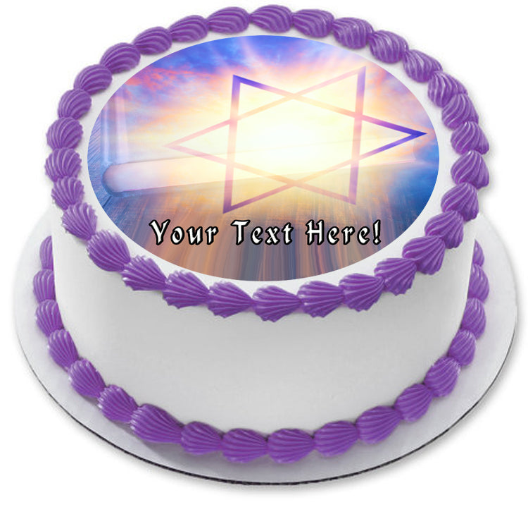 Judaism Church Traditional Symbols - Edible Cake Topper, Cupcake Toppers, Strips