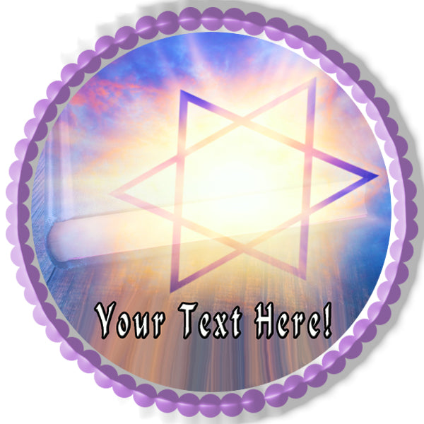Judaism Church Traditional Symbols - Edible Cake Topper, Cupcake Toppers, Strips