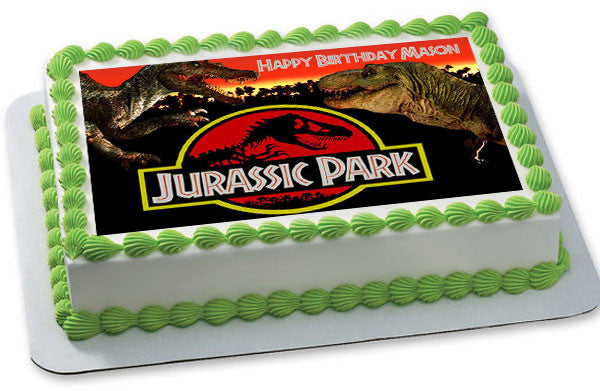 Jurassic Park - Edible Cake Topper OR Cupcake Topper, Decor
