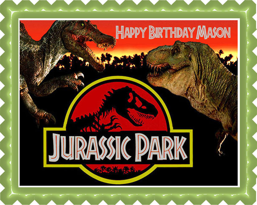 Jurassic Park - Edible Cake Topper OR Cupcake Topper, Decor