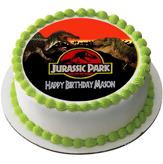 Jurassic Park - Edible Cake Topper OR Cupcake Topper, Decor