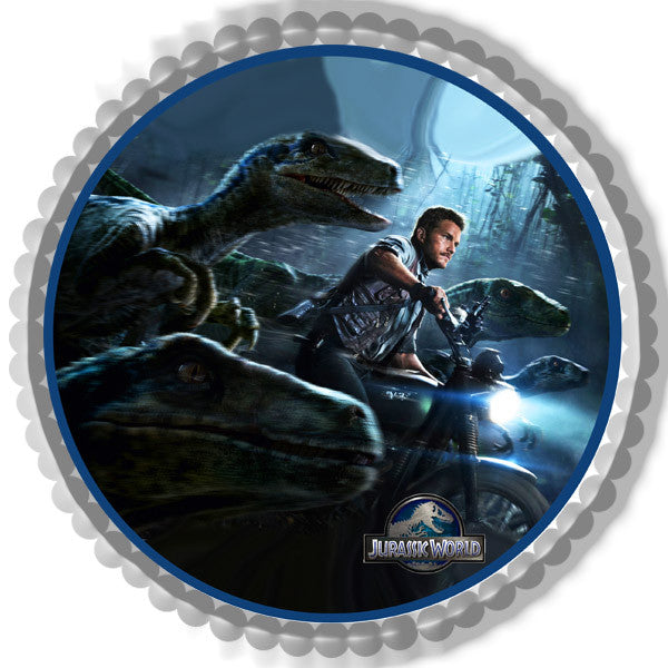 Jurassic World 2 Edible Birthday Cake Topper OR Cupcake Topper, Decor - Edible Prints On Cake (Edible Cake &Cupcake Topper)