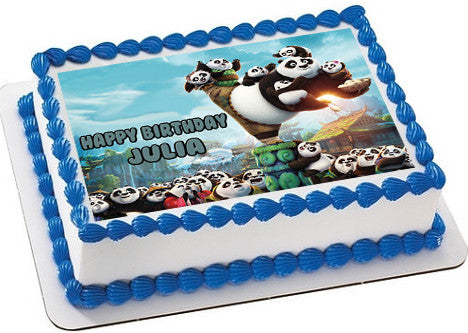 Kung Fu Panda 3 B Edible Birthday Cake Topper OR Cupcake Topper, Decor - Edible Prints On Cake (Edible Cake &Cupcake Topper)