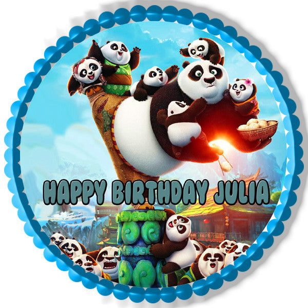 Kung Fu Panda 3 B Edible Birthday Cake Topper OR Cupcake Topper, Decor - Edible Prints On Cake (Edible Cake &Cupcake Topper)