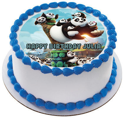Kung Fu Panda 3 B Edible Birthday Cake Topper OR Cupcake Topper, Decor - Edible Prints On Cake (Edible Cake &Cupcake Topper)