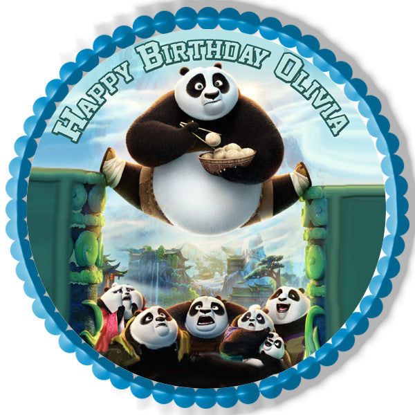 Kung Fu Panda 3 Edible Birthday Cake Topper OR Cupcake Topper, Decor - Edible Prints On Cake (Edible Cake &Cupcake Topper)
